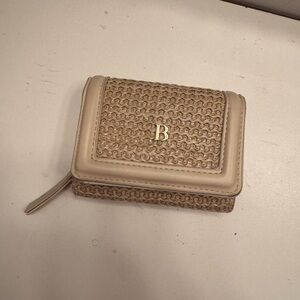 Tan Woven B Wallet